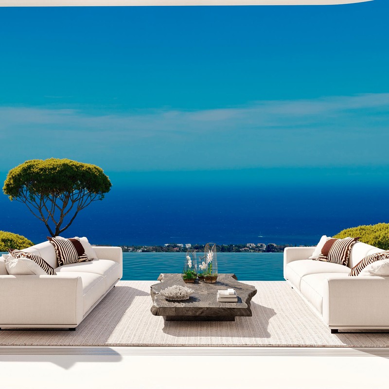 Idylliczna willa z niesamowitym widokiem na morze w śródziemnomorskiej oazie nowej ery