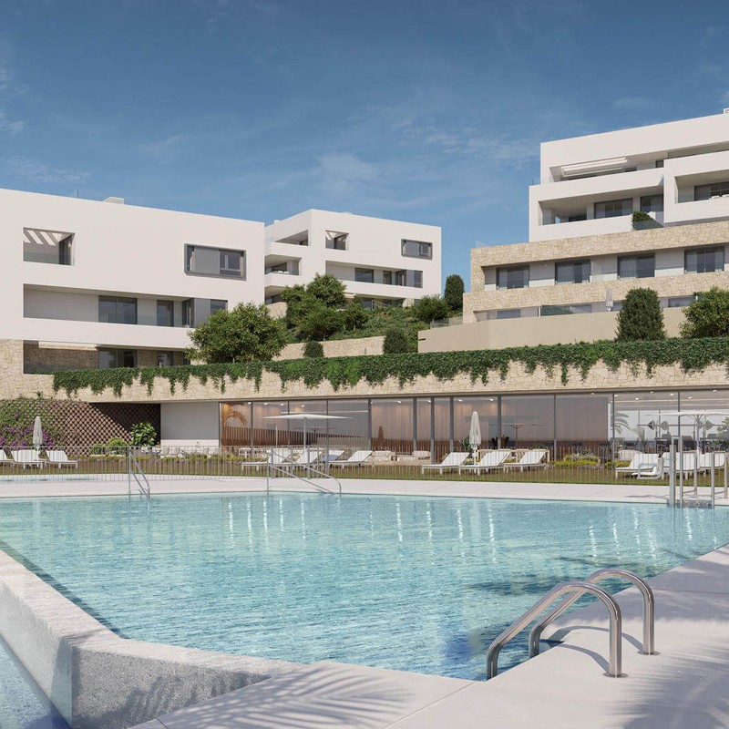 Ekskluzywny apartament z panoramicznymi widokami na morze w Esteponie