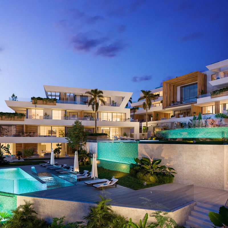 Awangardowy apartament w kameralnym kompleksie w prestiżowej części Marbelli